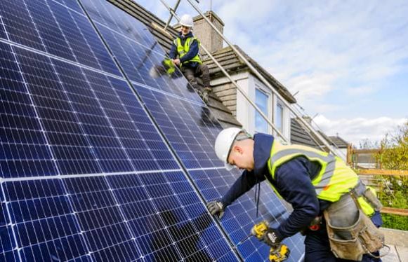 saltire fitting solar panels