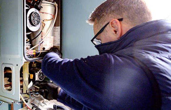 boiler being maintained