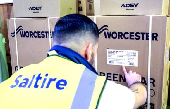 saltire worker checking boxes