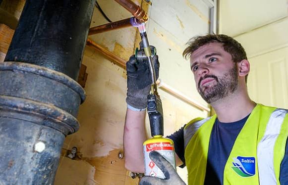 Gas Apprentice blow torch boiler pipe